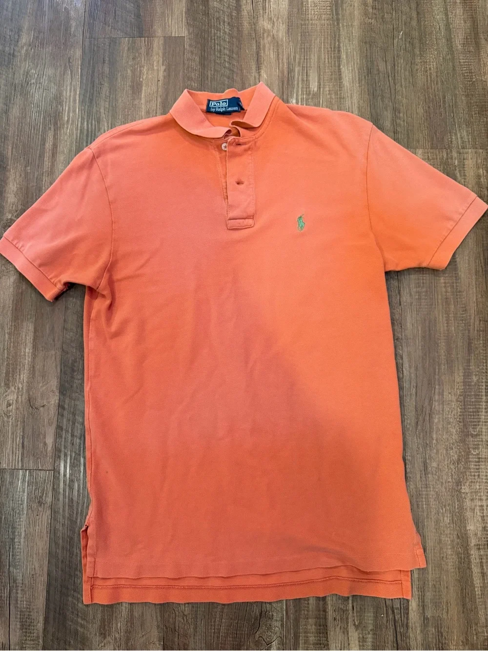 Ralph Lauren Orange Short-Sleeve Polo with Green Pony